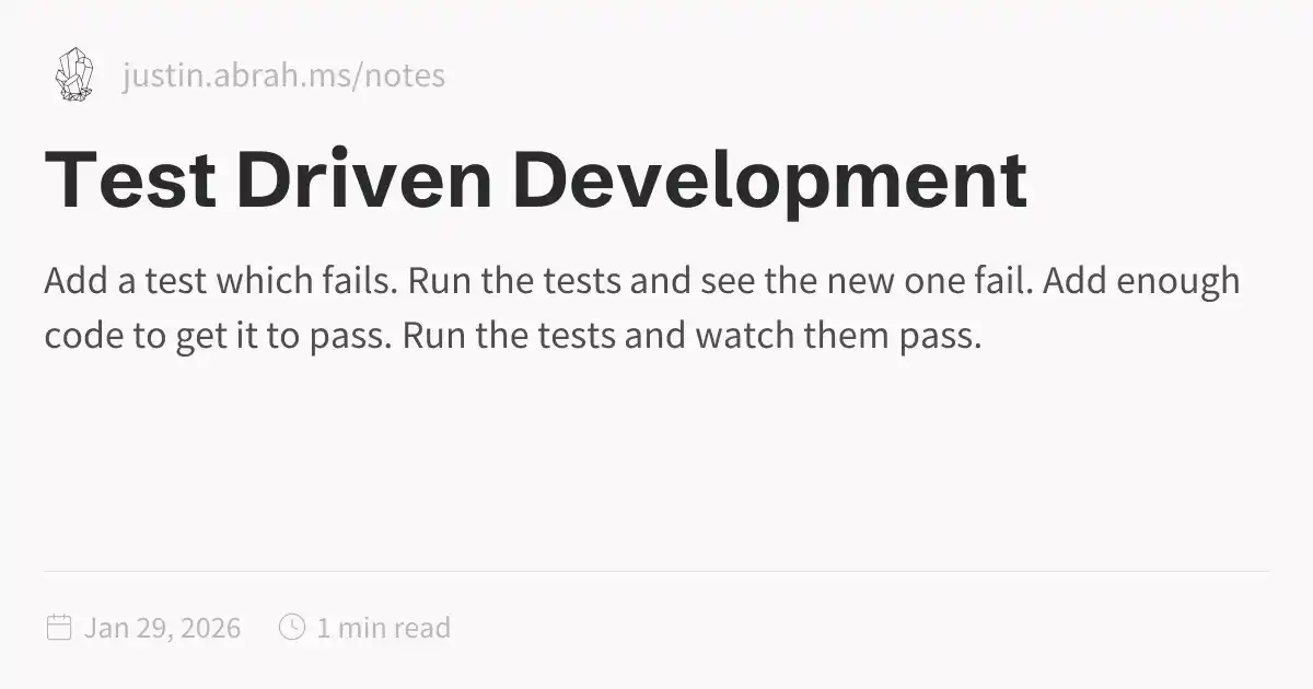 Test Driven Development