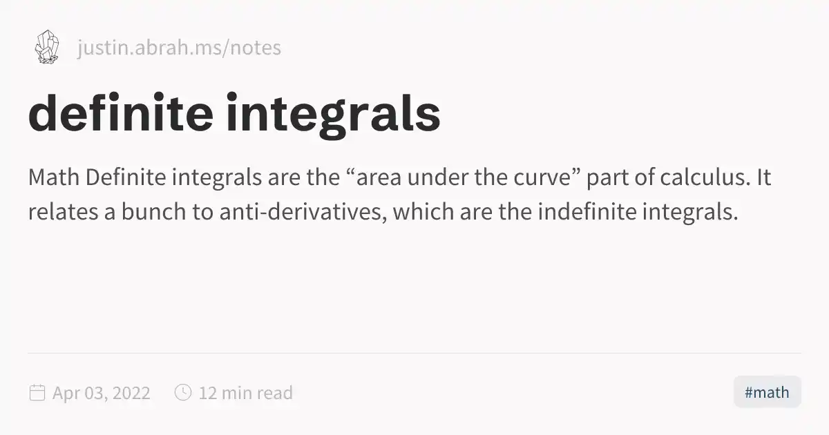 definite integrals