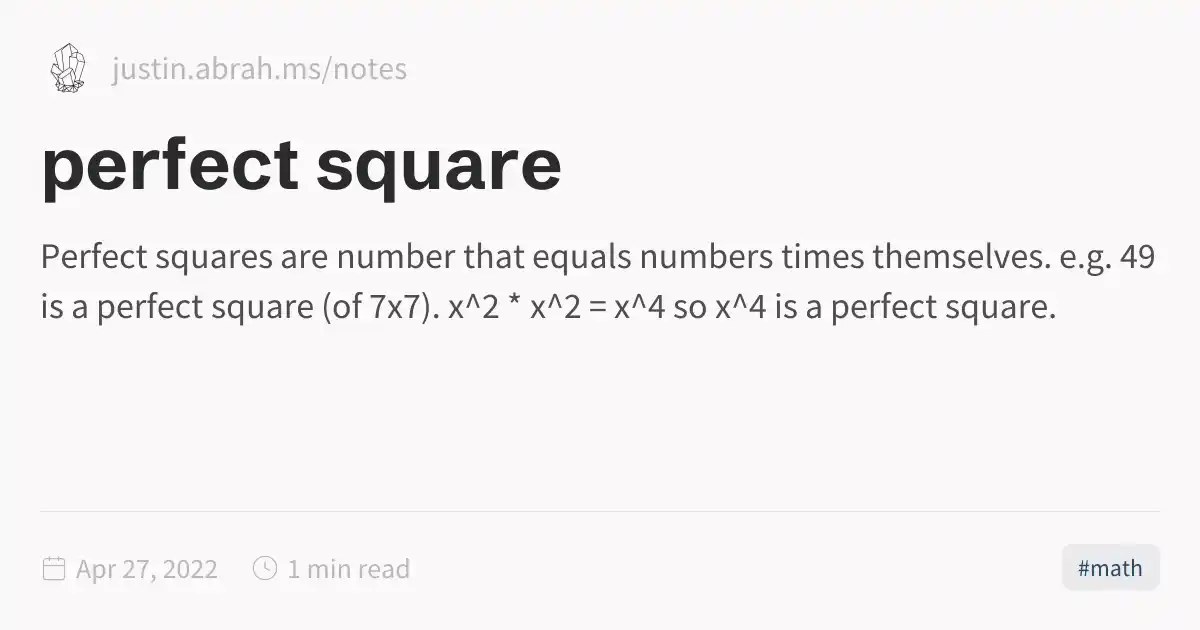 perfect square