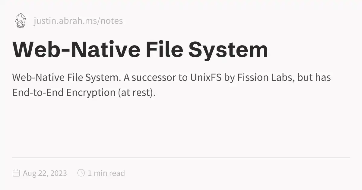 Website File System Web-Native File System